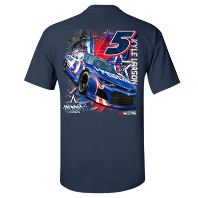 Shop Hendrick Motorsports Team Collection Navy Kyle Larson Hendrickcars.com Stars & Stripes T-shirt