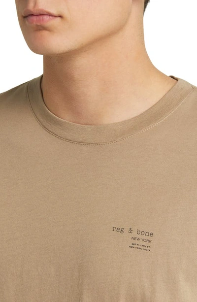 Shop Rag & Bone Logo T-shirt In Taupe