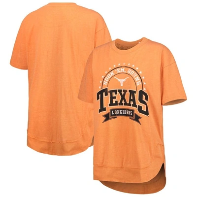 Shop Pressbox Texas Orange Texas Longhorns Vintage Wash Poncho Captain T-shirt In Burnt Orange