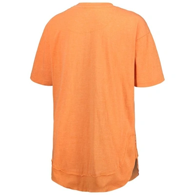 Shop Pressbox Texas Orange Texas Longhorns Vintage Wash Poncho Captain T-shirt In Burnt Orange