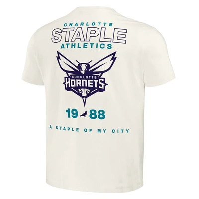 Shop Staple Nba X  Cream Charlotte Hornets Home Team T-shirt
