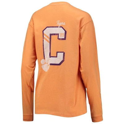 Shop League Collegiate Wear Orange Clemson Tigers Pocket Oversized Long Sleeve T-shirt