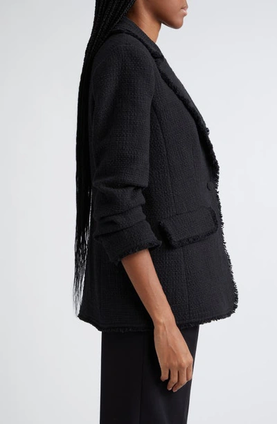 Shop Cinq À Sept Khloe Bouclé Blazer In Black