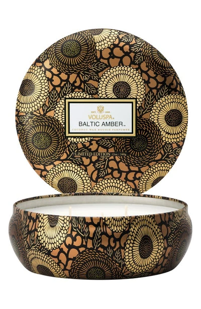 Shop Voluspa Japonica Baltic Amber Three-wick Decorative Tin Candle