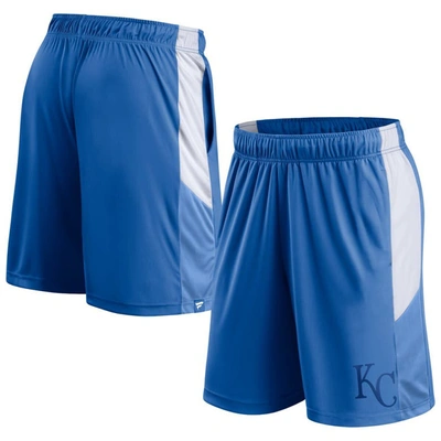 Shop Fanatics Branded Royal Kansas City Royals Champion Rush Color Block Shorts