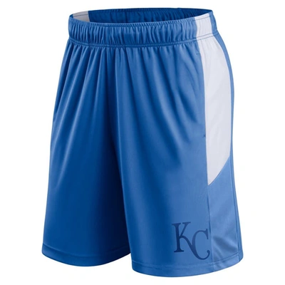 Shop Fanatics Branded Royal Kansas City Royals Champion Rush Color Block Shorts