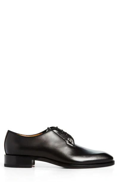 Christian Louboutin Men's Chambeliss Patent Leather Derby Shoes In Black