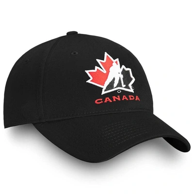 Shop Fanatics Branded Black Hockey Canada Core Adjustable Hat