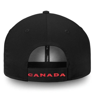 Shop Fanatics Branded Black Hockey Canada Core Adjustable Hat