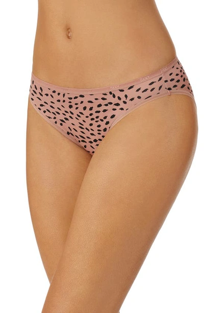 Dkny Women's Micro Thong Underwear Dk8301 In Animal Stroke Print