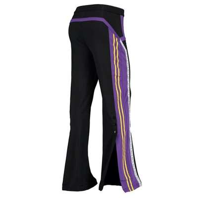 Shop Qore Purple Los Angeles Lakers Nostalgic Tracksuit Pants In Black