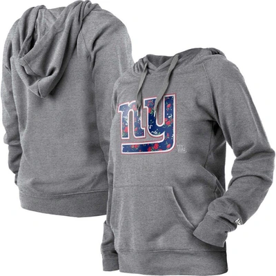 Shop New Era Gray New York Giants Floral Pullover Hoodie