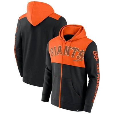 Shop Fanatics Branded Black San Francisco Giants Walk Off Fleece Full-zip Hoodie