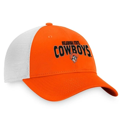 Shop Top Of The World Orange/white Oklahoma State Cowboys Breakout Trucker Snapback Hat