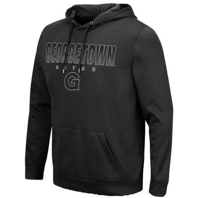 Shop Colosseum Black Georgetown Hoyas Blackout 3.0 Pullover Hoodie