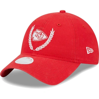 Shop New Era Red Kansas City Chiefs Leaves 9twenty Adjustable Hat