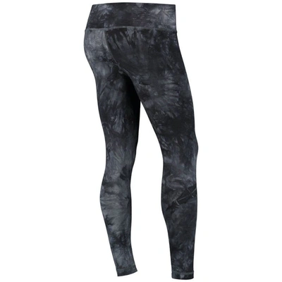 Concepts Sport Black New England Patriots Burst Tie Dye Leggings In Black
