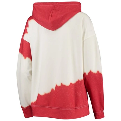 Shop Gameday Couture White/red Wisconsin Badgers For The Fun Double Dip-dyed Pullover Hoodie