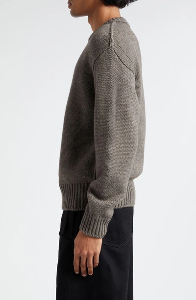 Shop Lemaire Boxy Alpaca & Wool Blend Sweater In Donkey Grey Bk858