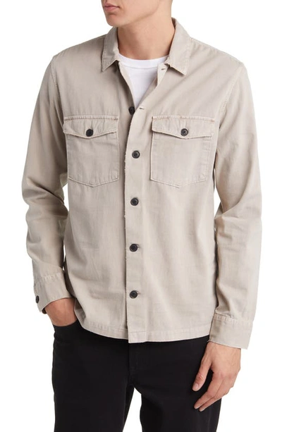 Shop Allsaints Spotter Button-up Shirt Jacket In Sand
