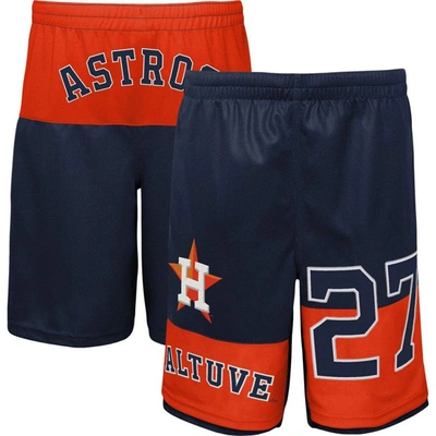 Shop Outerstuff Youth Jose Altuve Navy Houston Astros Pandemonium Name & Number Shorts