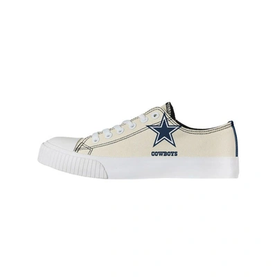 Shop Foco Cream Dallas Cowboys Low Top Canvas Shoes