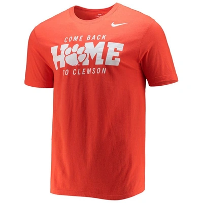 Shop Nike Orange Clemson Tigers Logo Mantra T-shirt