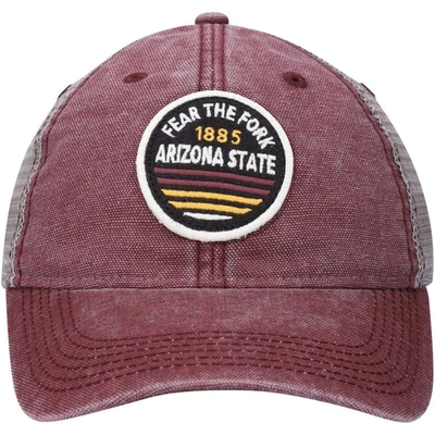 Shop Legacy Athletic Maroon Arizona State Sun Devils Sunset Dashboard Trucker Snapback Hat