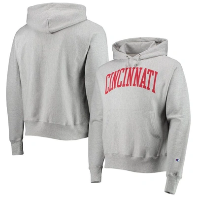 Champion Heathered Oatmeal Cincinnati Bearcats Cincy Arch Pullover Hoodie In Heather Gray
