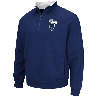 Colosseum Navy Howard Bison Tortugas Quarter-zip Sweatshirt In Navy