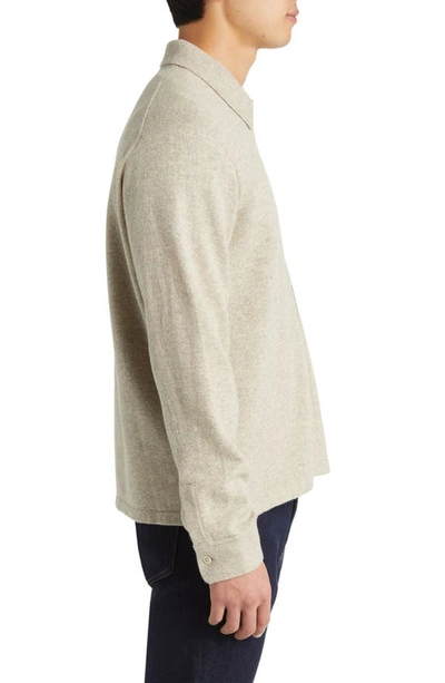 Shop Buck Mason Heritage Merino Wool Button-up Sweater In Warm Heather Oat