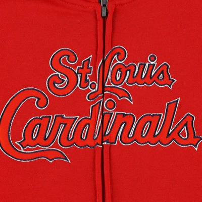 Outerstuff Youth Red St. Louis Cardinals Wordmark Full-zip Fleece Hoodie In Red
