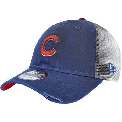 Shop New Era Royal Chicago Cubs Team Rustic 9twenty Trucker Adjustable Hat