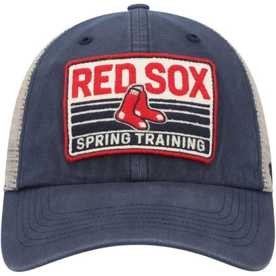 Shop 47 ' Navy/tan Boston Red Sox Four Stroke Clean Up Trucker Snapback Hat