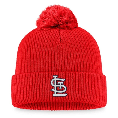 Shop Fanatics Branded Red St. Louis Cardinals Run The Bases Long Sleeve T-shirt & Cuffed Knit Hat With Po