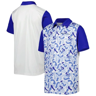 Shop Adidas Originals Youth Adidas White/blue The Players Print Aeroready Polo