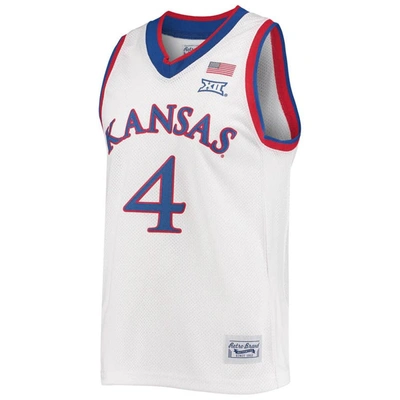 Shop Retro Brand Original  Devonte' Graham White Kansas Jayhawks Commemorative Classic Basketball Jersey