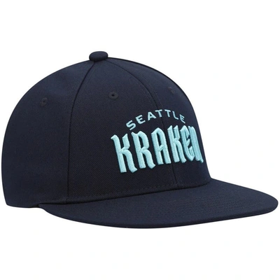 Shop Adidas Originals Adidas Deep Sea Blue Seattle Kraken Team Snapback Hat In Navy