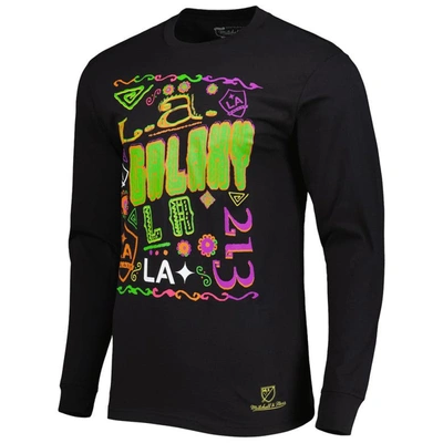 Shop Mitchell & Ness Black La Galaxy Papel Picado Long Sleeve T-shirt