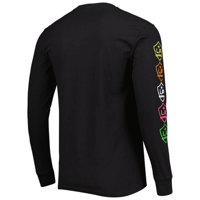 Shop Mitchell & Ness Black La Galaxy Papel Picado Long Sleeve T-shirt