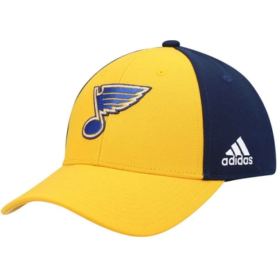Shop Adidas Originals Adidas Gold/navy St. Louis Blues Team Adjustable Hat