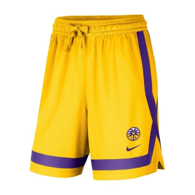 Shop Nike Yellow Los Angeles Sparks Practice Shorts