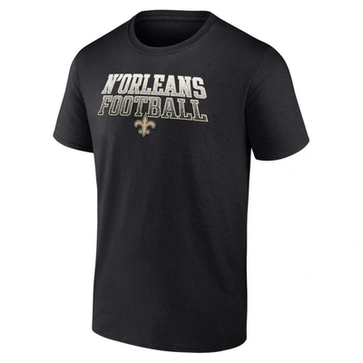 Shop Fanatics Branded Black New Orleans Saints Big & Tall N'orleans Football Statement T-shirt