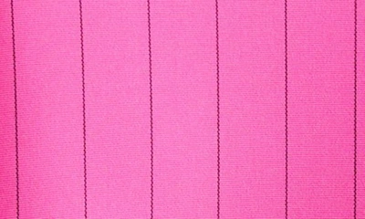 Shop Sammy B Stripe Short Sleeve Crop Button-up Shirt In Pink