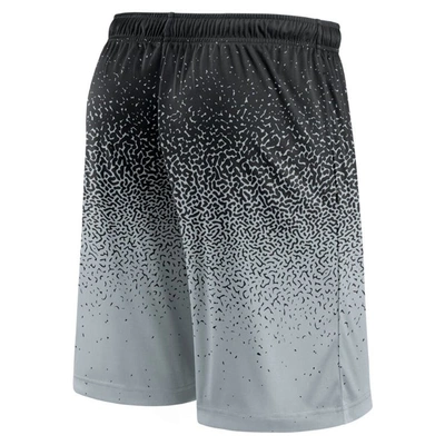 Shop Fanatics Branded Black/silver Las Vegas Raiders Ombre Shorts