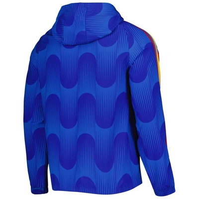Shop Adidas Originals Adidas Royal Spain National Team Dna Raglan Full-zip Hoodie Windbreaker Jacket