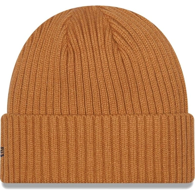 Shop New Era Brown New England Patriots Core Classic Cuffed Knit Hat