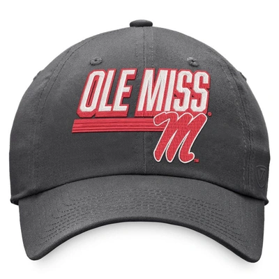 Shop Top Of The World Charcoal Ole Miss Rebels Slice Adjustable Hat