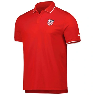 Shop Nike Red Usmnt Collegiate Polo