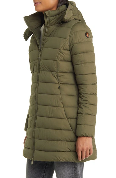 Shop Save The Duck Dorothy Quilted Puffer Coat In Sherwood Green